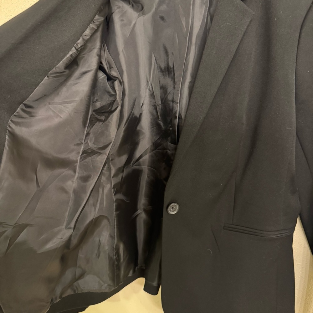 Express Women's Classic One Button Blazer Black 12 - Picture 7 of 10